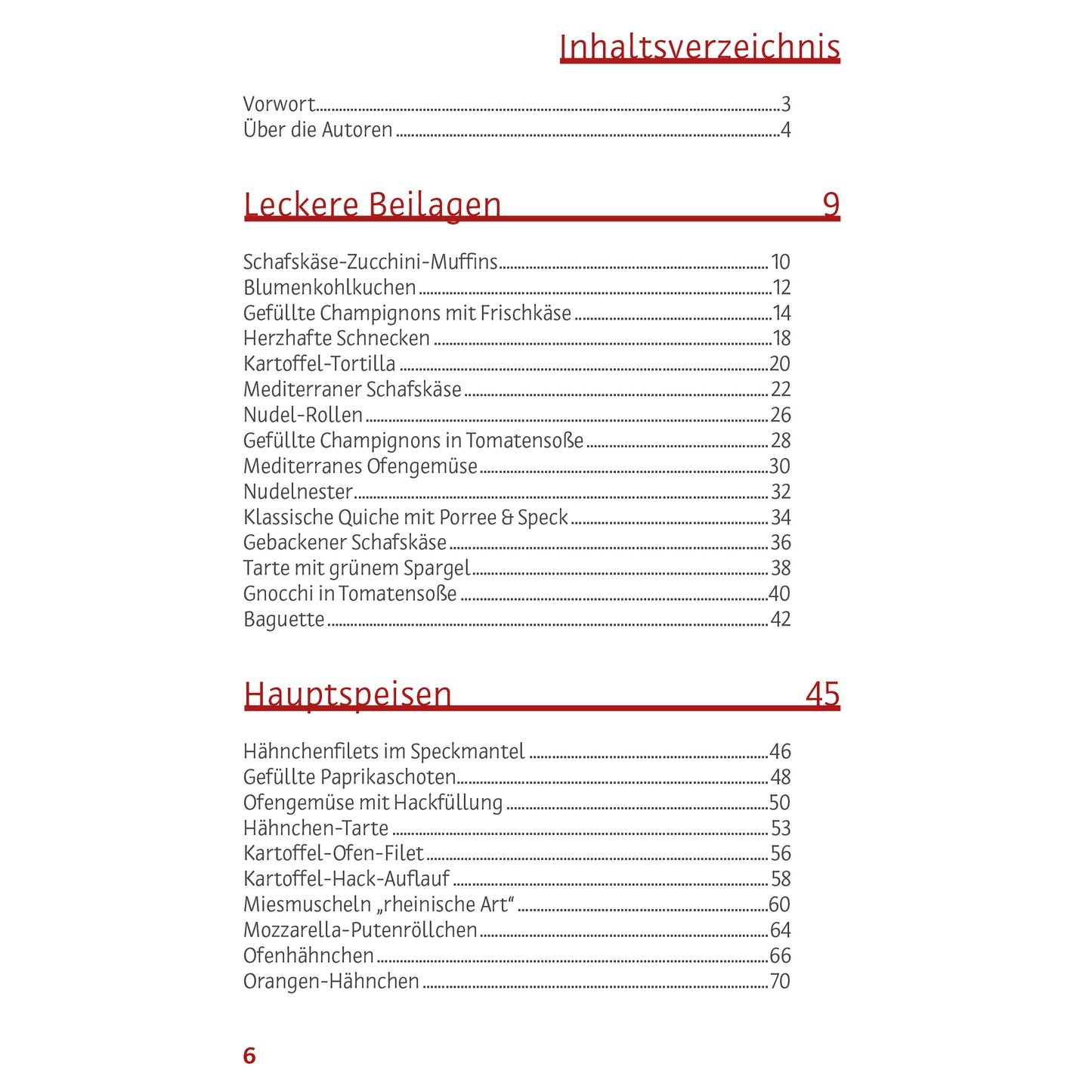 Inhaltsverzeichnis Kochideen aus dem Omnia Backofen